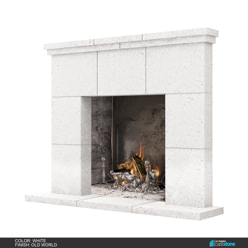Tuscany Fireplace Surround, Old World White