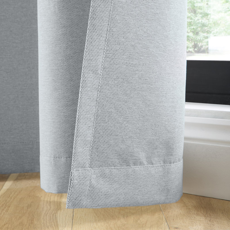 Plain Twill Blackout Curtain Panel Pair, 66" Width x 54" Drop (168 x 137cm)