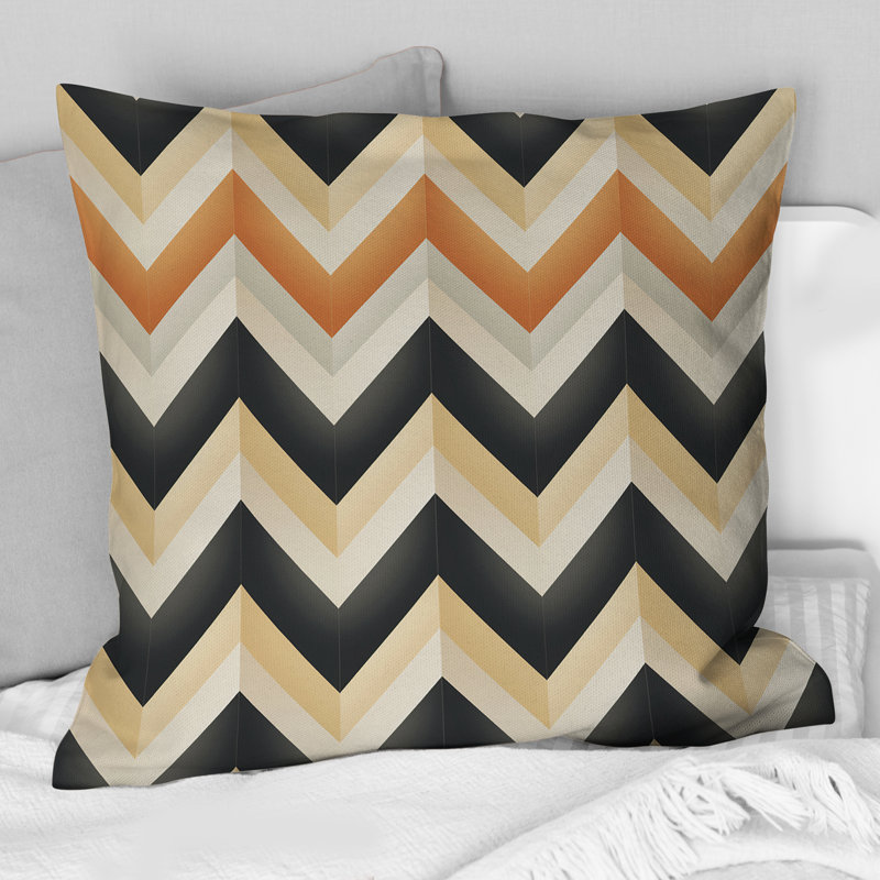 Motif géométrique à chevrons géométriques, H 16 po x l 16 po