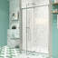 Porte de douche de 56 à 60 po x H 71 po, verre trempé de 1/4 po, pivotant, réversible, fermeture magnétique, conception de fuite, style, installation facile, fermeture, fuite