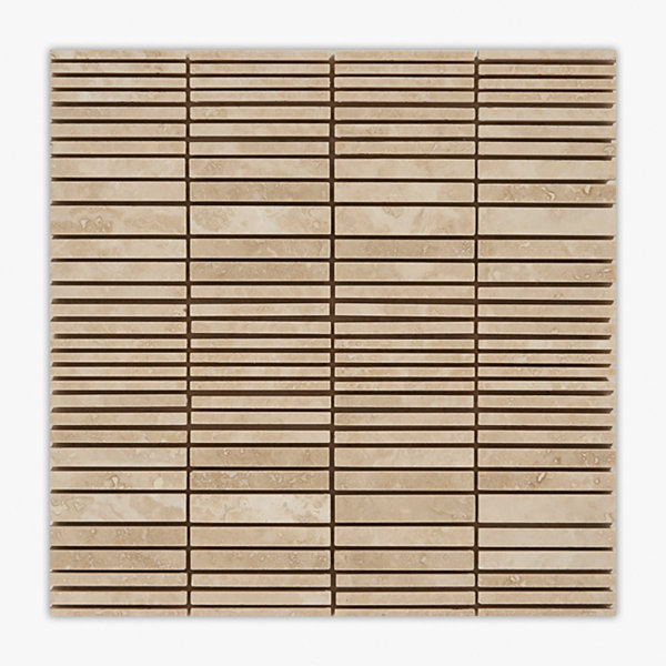 Ivory Honed Helsinki Travertine Mosaic
