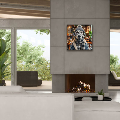 «Hipster Dog - Dalmatian» par Rey Klimt, art mural sur toile