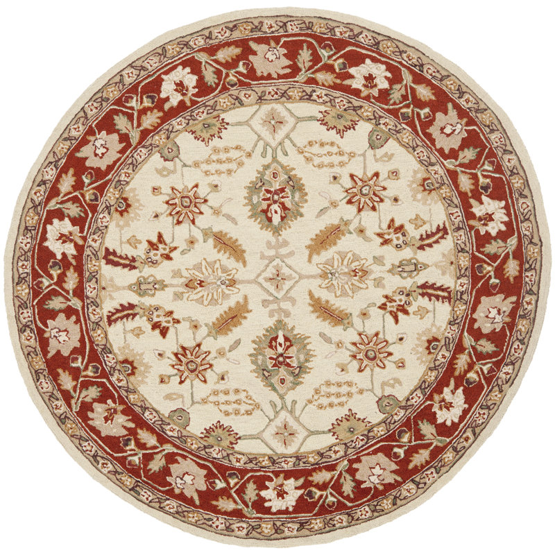 Chelsea Hand Hooked Wool Pile Oriental Rug, Round 8'
