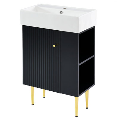 Meuble-lavabo de salle de bain de style moderne avec meuble-lavabo simple en céramique