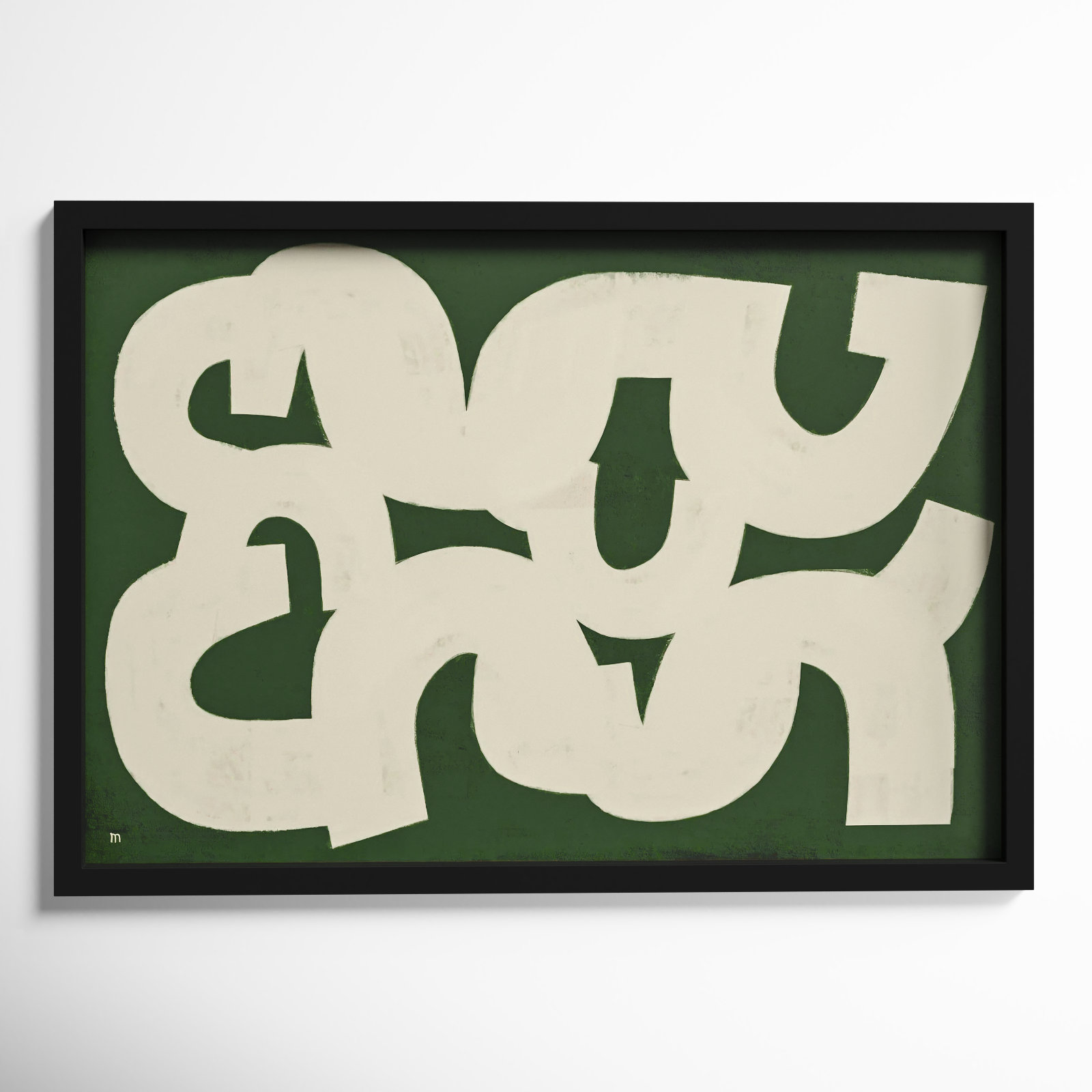 Rhythm Painting, 26.5" H x 38" W, Black Framed