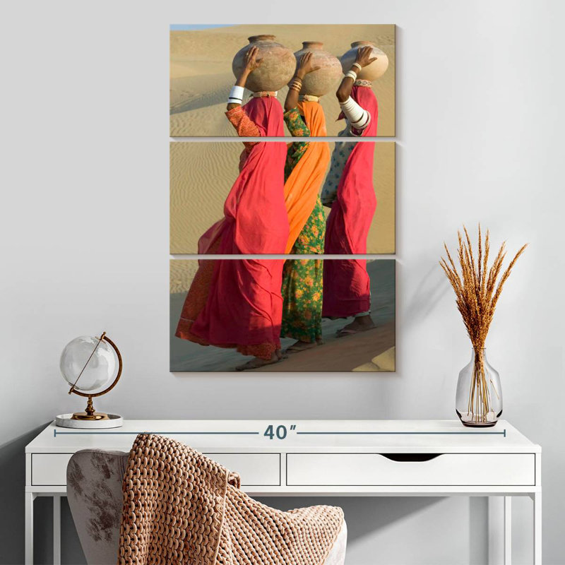 Femmes d'eau du désert Leisha, H 32 po x l 20 po