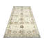 Tapis de couloir unique en laine noué à la main de style années 1960 de 4 pi 6 po x 10 pi 5 po beige / rouge / gris