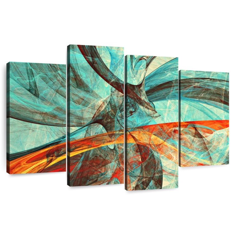 Avery Jade Topaz Dynamic Abstract, 27" H x 43" W