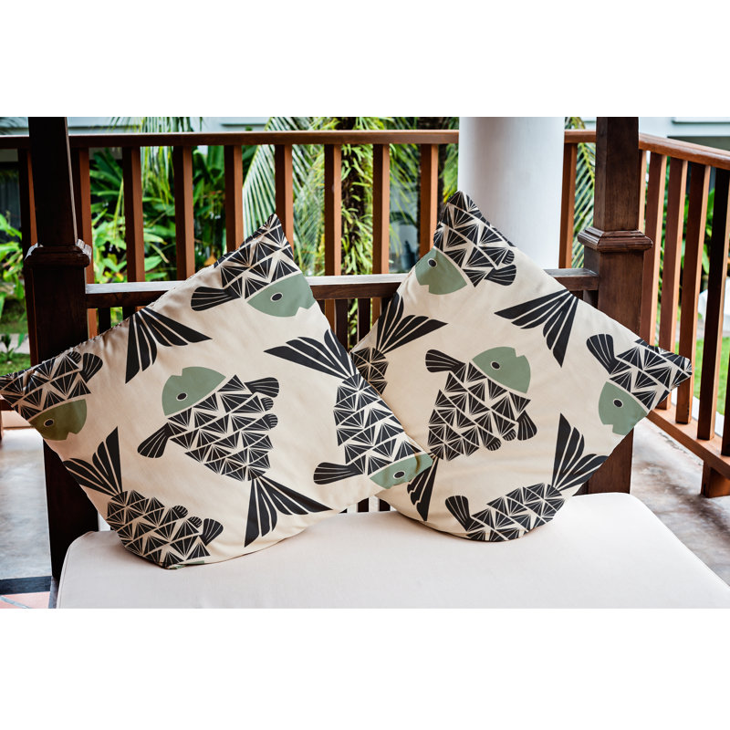 Housse de coussin et insert Big Fish Coastal, Sauge, 20 po x 20 po