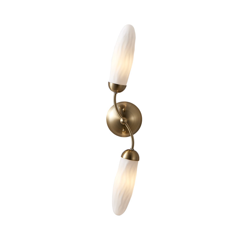 Crest 2 LT Winter Brass Wall Sconce Kalco