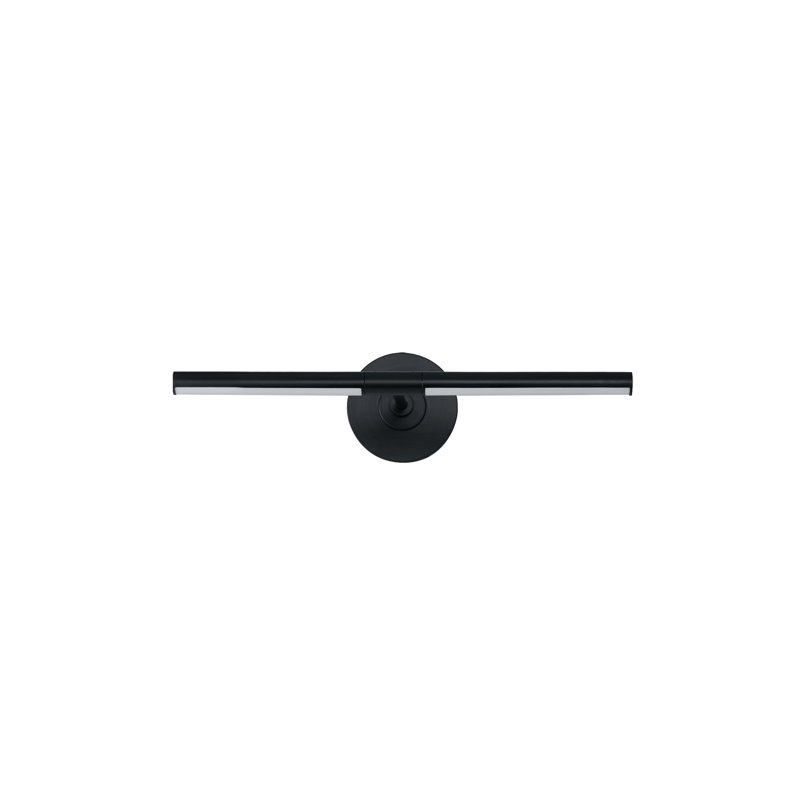 Applique murale à bras en aluminium Demontrey, Noir / blanc, H 4,5 po x l 19 po x P 8,75 po