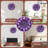 Purple Crystal Clock Numbers