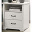 22"w 2 Bedside Nightstand With Charging, Open Shelf, 30 Lbs Drawer Weight, Black Metal Pulls 22-inch Wide Table Ports, Top Capacity, Particle Board Material