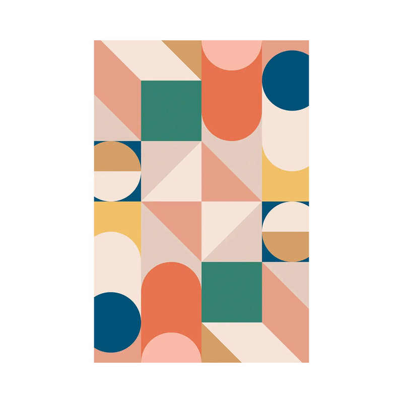Modern Geometric LXXIIIA - Print on Canvas, Wrapped Canvas, 66.04 cm H x 45.72 cm W x 1.91 cm D