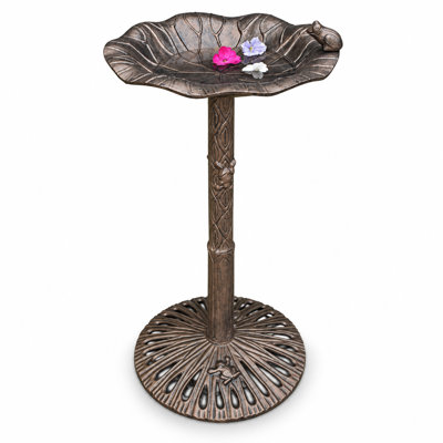 Ditmas Metal Pedestal Birdbath