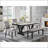 OCEANIC LIGHT GREY DINING BENCH