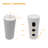 32 1/2" H White Ceramic Circular Freestanding Pedestal Bathroom Sink Lavatory with Overflow