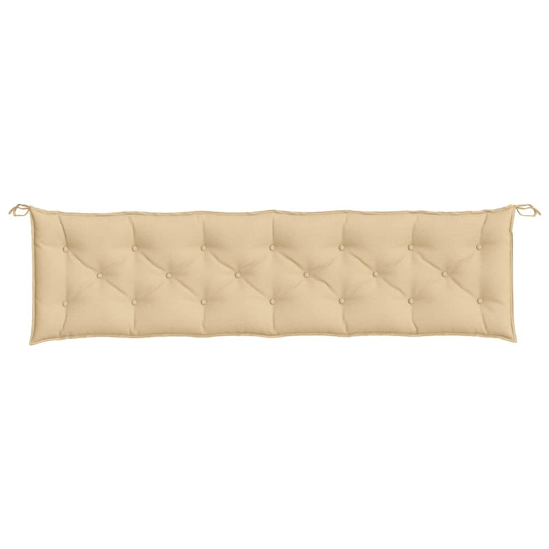 Ebern Designs Garden Bench Cushion 2.8" Fabric, 78.7" W x 19.7" D, Melange Beige