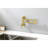 Pot Filler Faucet Wall Mount - Brass, Gold Color, Double Handles, Splash- Modern Brass Mount, Gold, Finish