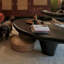 Table basse en plastique renforcé de verre noir-313010746