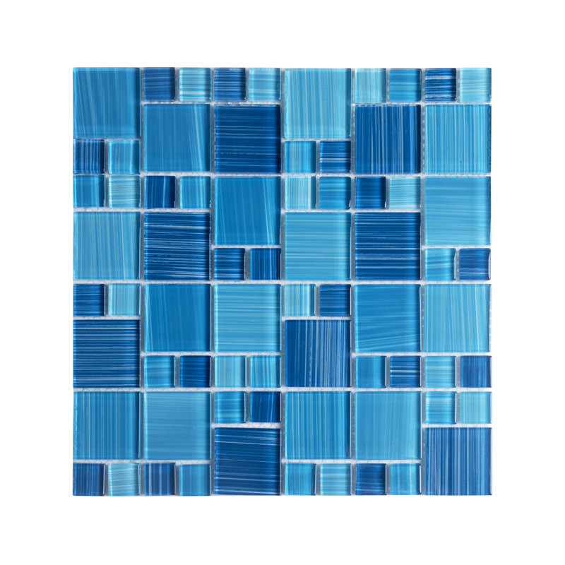 Swimming Pool Series Glass Mosaic Tile, Beachside Blue