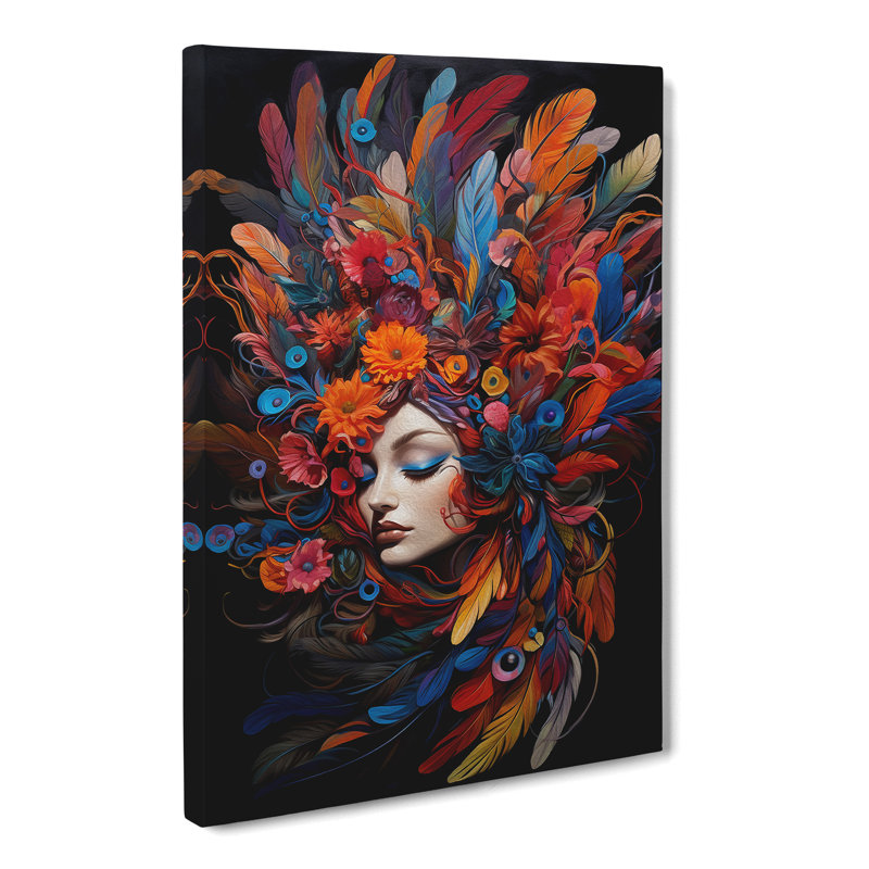 Feather Neo-Plasticism No.2 - Wrapped Canvas Print, 60cm H x 40cm W x 3cm D