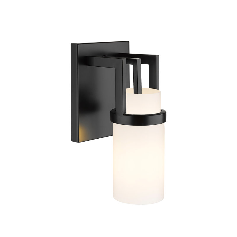 Lyun Armed Sconce, Matte White, Matte Black
