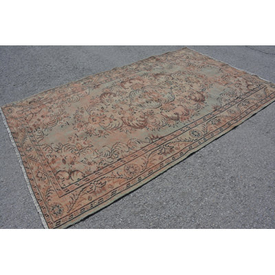 Tapis rétro, tapis en laine verte, tapis tissé à plat, tapis turcs, tapis de décoration intérieure, grands tapis de 5,6 x 9,2 pi