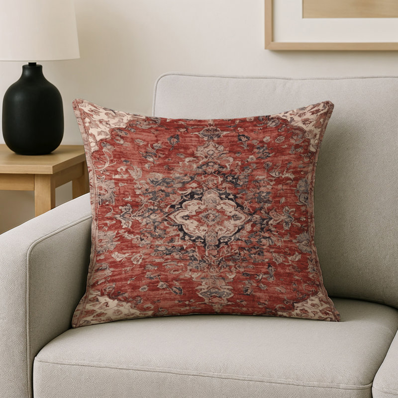 Coussin décoratif intérieur et extérieur Modern, Carré 16 po, Brun oriental 1