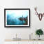 Boat In Hallstatt Austria Painting - Single Picture Frame Print on MDF-56634594-56634596