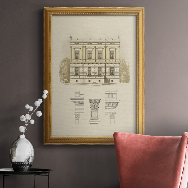 Toile encadrée de qualité supérieure Estate & Plan IV - prête à être accrochée, H 20 po x l 16 po
