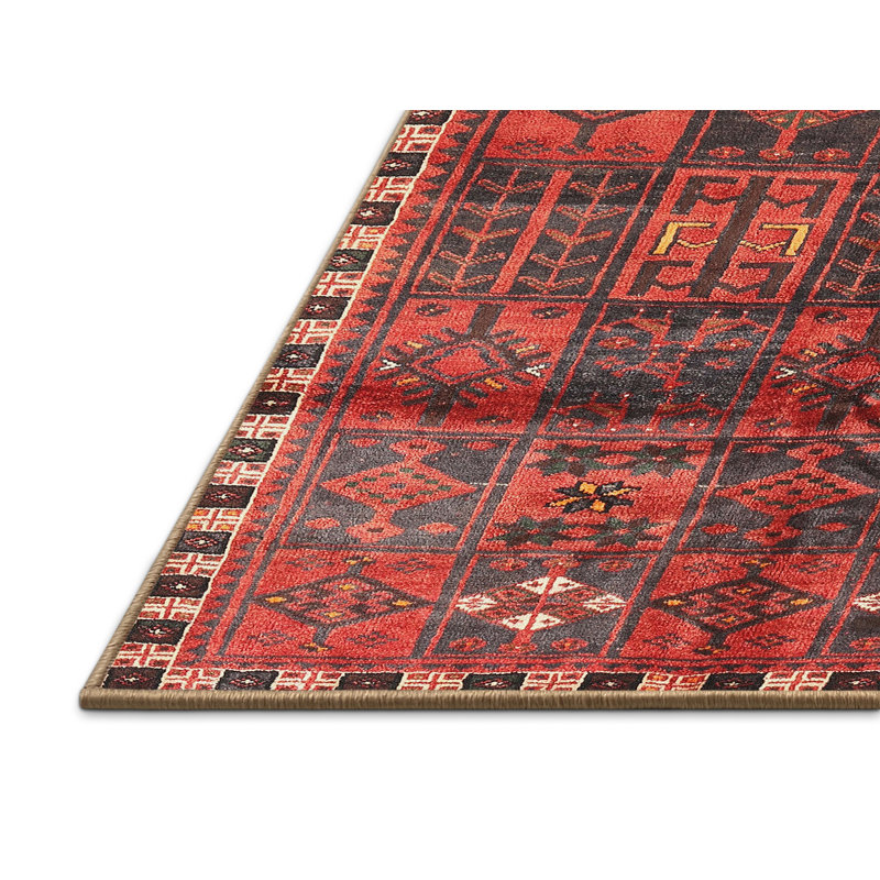Tapis rouge à motif sud-ouest, Rectangle 3 pi x 5 pi