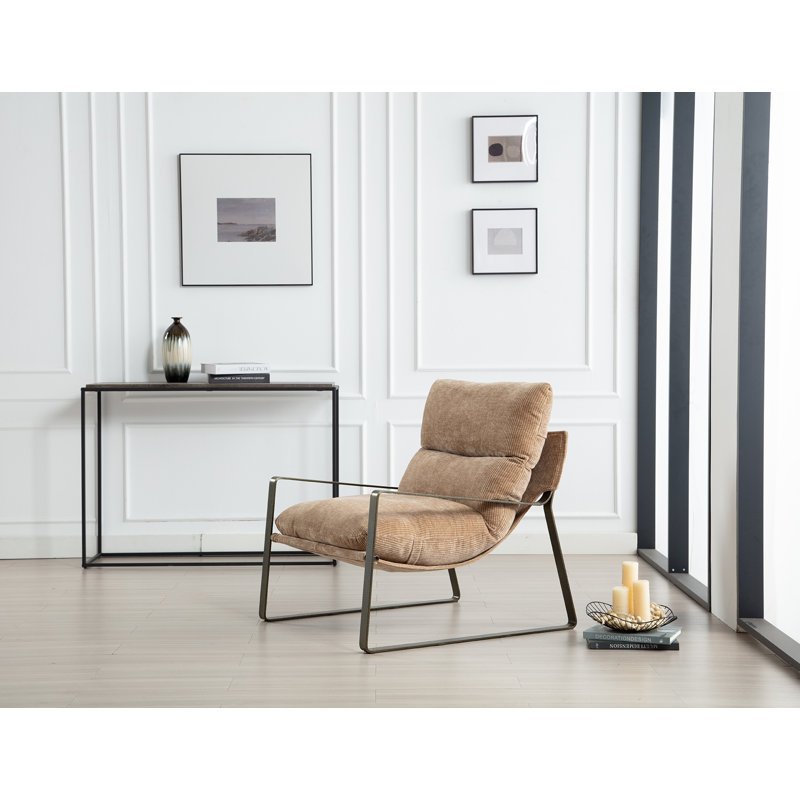 Upholstered Armchair, Khaki Corduroy