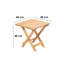 Ambrea Rectangular Beech Folding Outdoor Side Table , 40cm cm W 40cm cm D