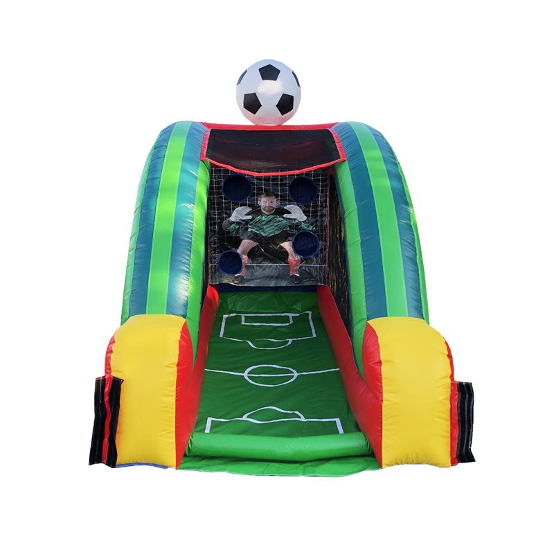 Jeu de soccer JumpOrange gonflable pour enfants et adultes (avec souffleur et ballon en mousse)