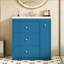 Meuble-lavabo 30 po avec lavabo en céramique, meuble-lavabo simple autoportant avec quatre tiroirs, meuble de rangement moderne pour la salle de bain, idéal pour la maison