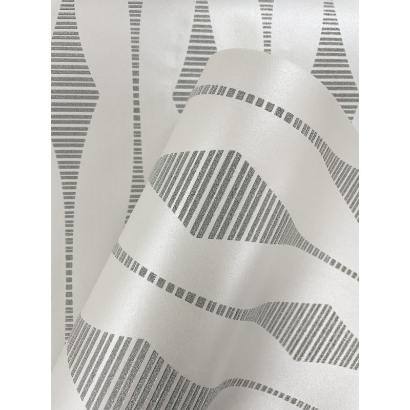 Rouleau de papier peint L 33 pi x l 20,9 po Aulea, Nickel / galaxie