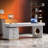 Rectangle White Sintered Stone Desktop Modern Desk-109050267