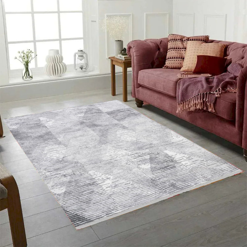 Tapis gris Aura, Rectangle 2 pi x 3 pi