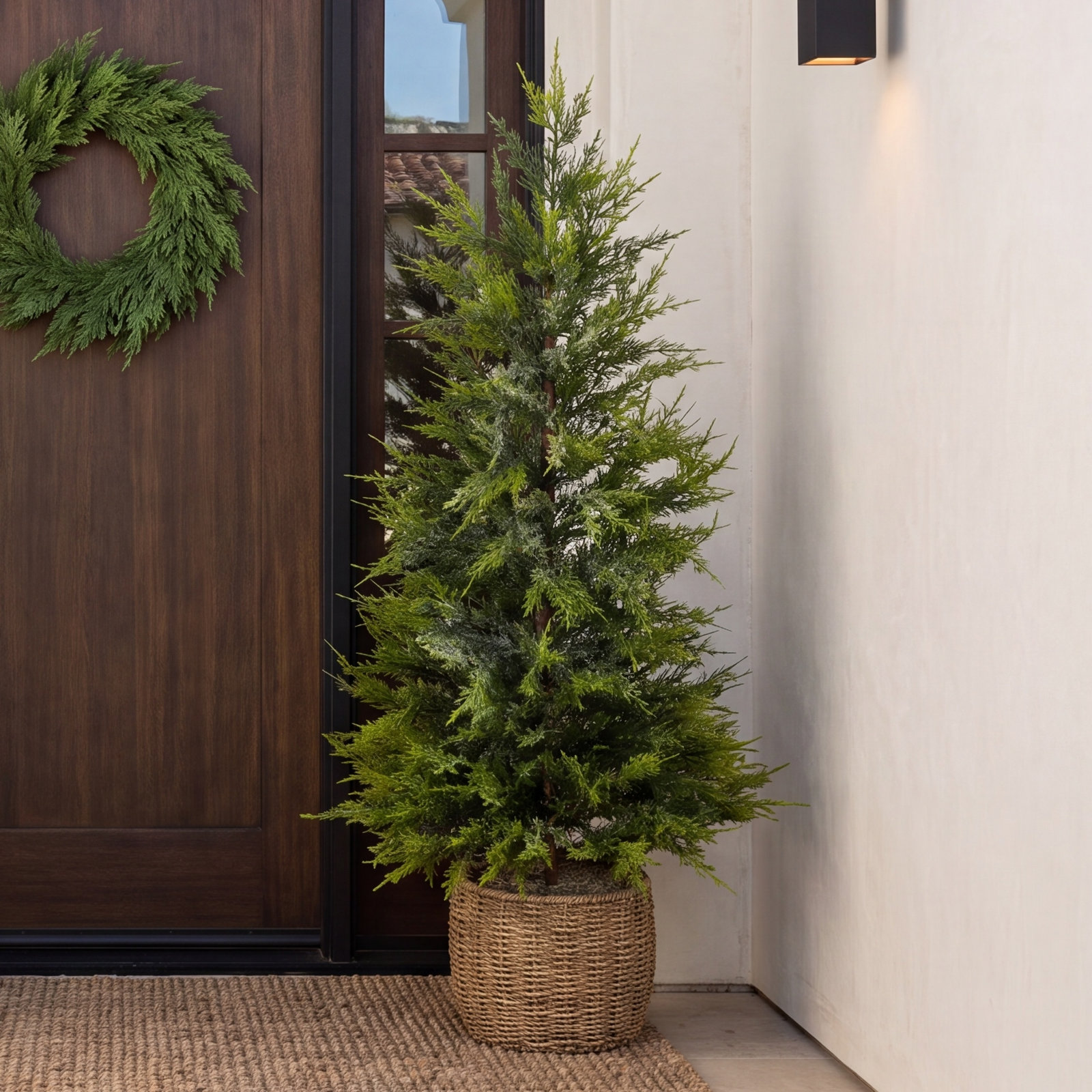 White 3' Pre-Lit Cypress Christmas Tree