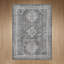 Tapis d'intérieur gris antidérapant rétro gris / noir lavable à la machine-136806301