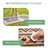 Geometric Border Outdoor Area Rug - Reversible Lightweight PP Plastic Patio Mat, Weather-Resistant Floor Carpet for Porch & Deck, Brown/White-2056889959