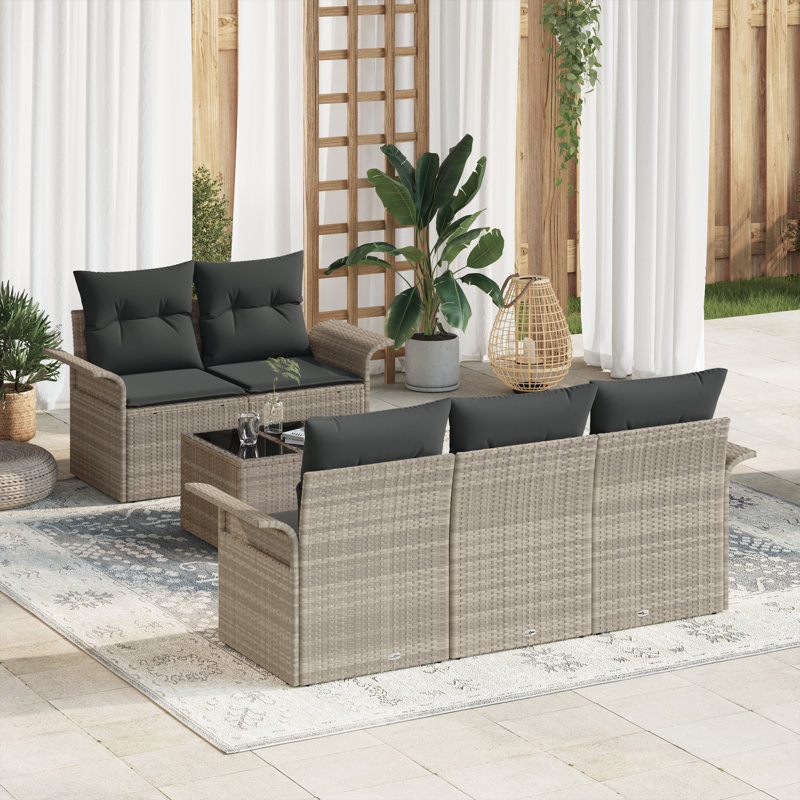 141cm Wide Patio Sofa with Cushions