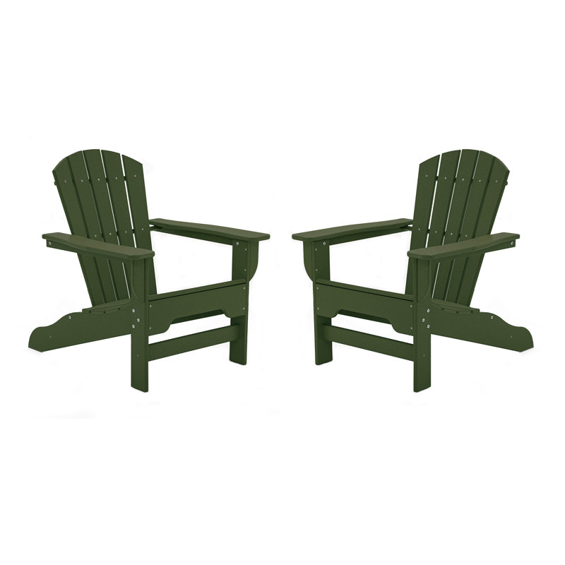 Chaise Adirondack en plastique Willene, Vert forêt
