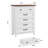 Two-Tone 5-Drawer Storage Cabinet, 31.5-Inch Wide White & Brown with Exquisite Metal Handles, Organizer Dresser for Bedroom, Living Room or Hallway-1701690270