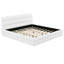 Très grand lit plateforme tapissier, blanc-97479380