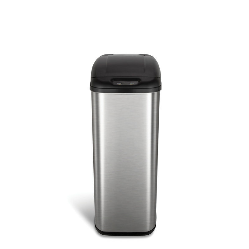 Nine Stars 13.2 Gallon Stainless Steel Slim Motion Sensor Trash Can