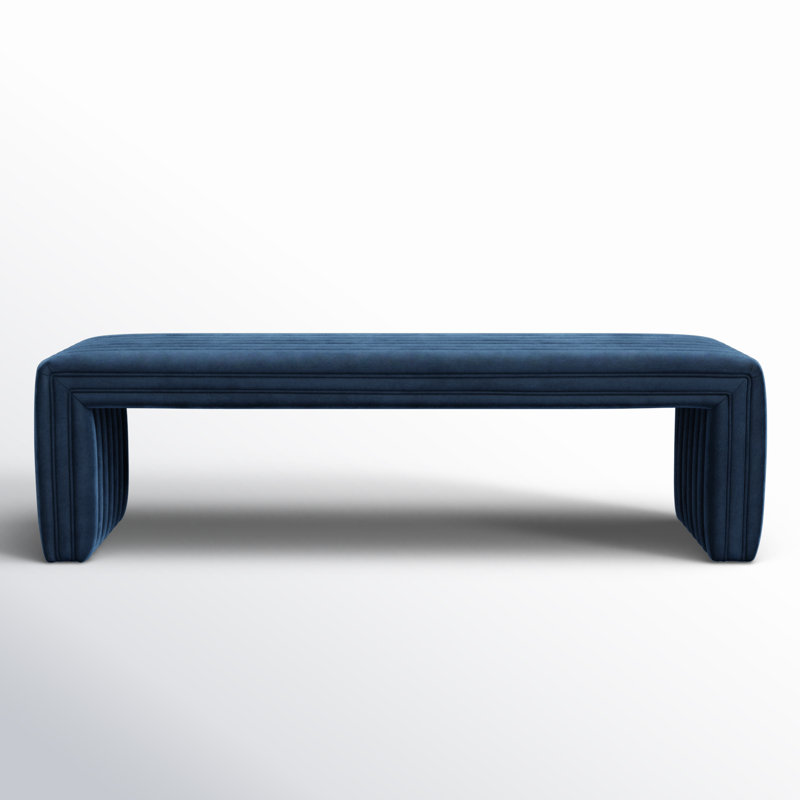 Augustine Upholstered Bench, Sapphire Navy