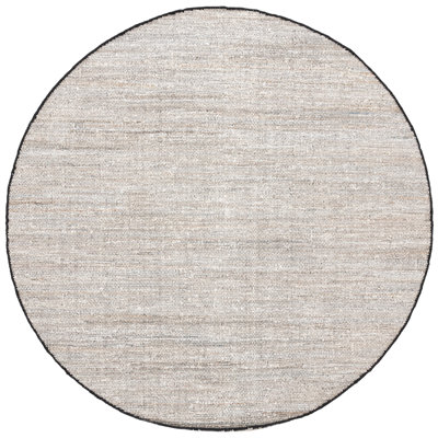 Tapis ivoire / noir en coton tissé à la main Abir