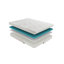 Matelas pour lit simple de 10 pouces en mousse viscoélastique imprégnée de gel, ferme, blanc, matelas dans une boîte